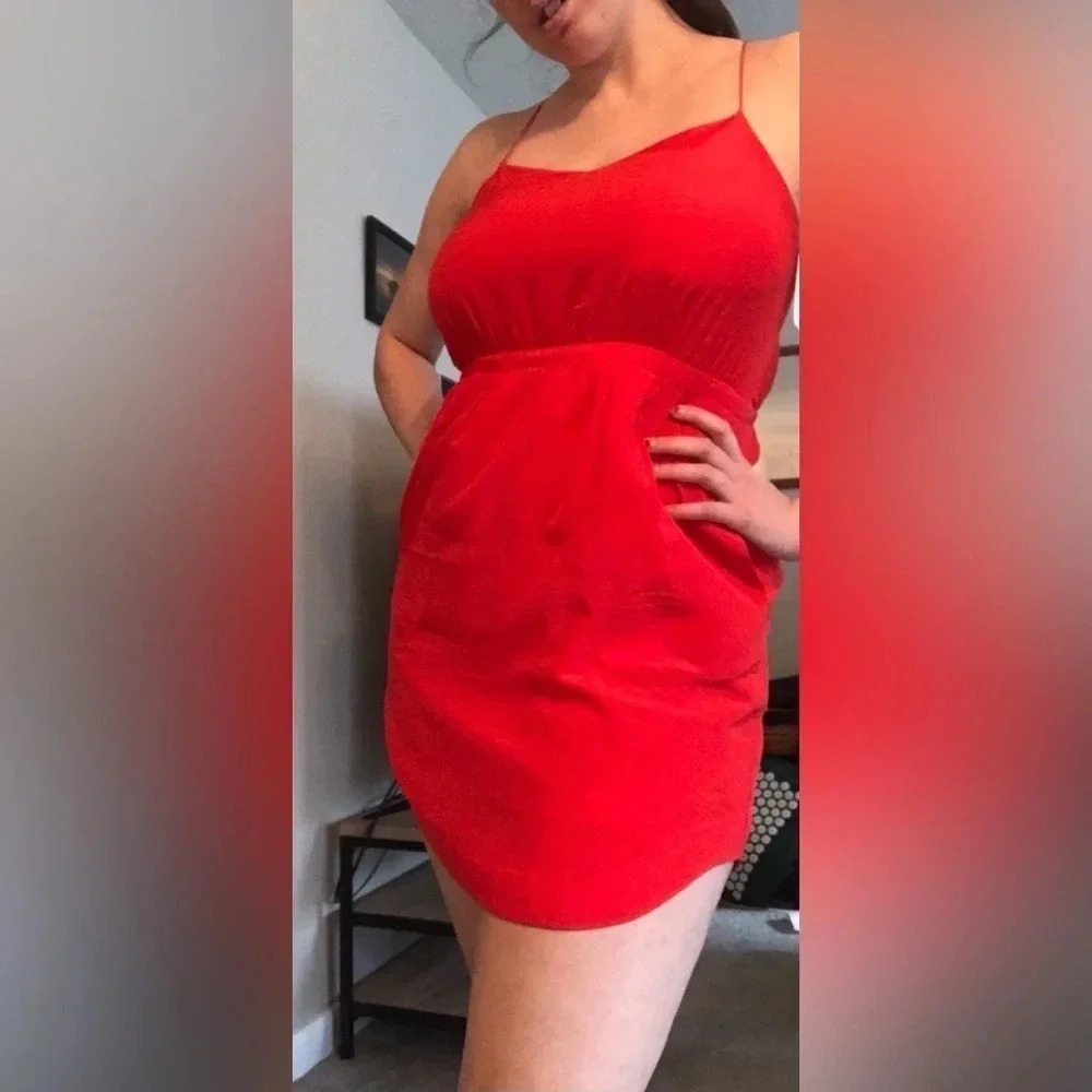 Madewell Silk Red Dress Size 6